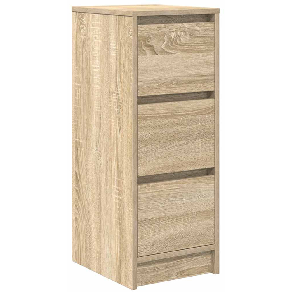 vidaXL 3 Drawer Sonoma Oak Sideboard Image 2