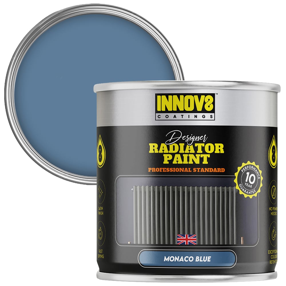 Innov8 Coatings Designer Radiator Paint 750ml Monaco Blue Image 1