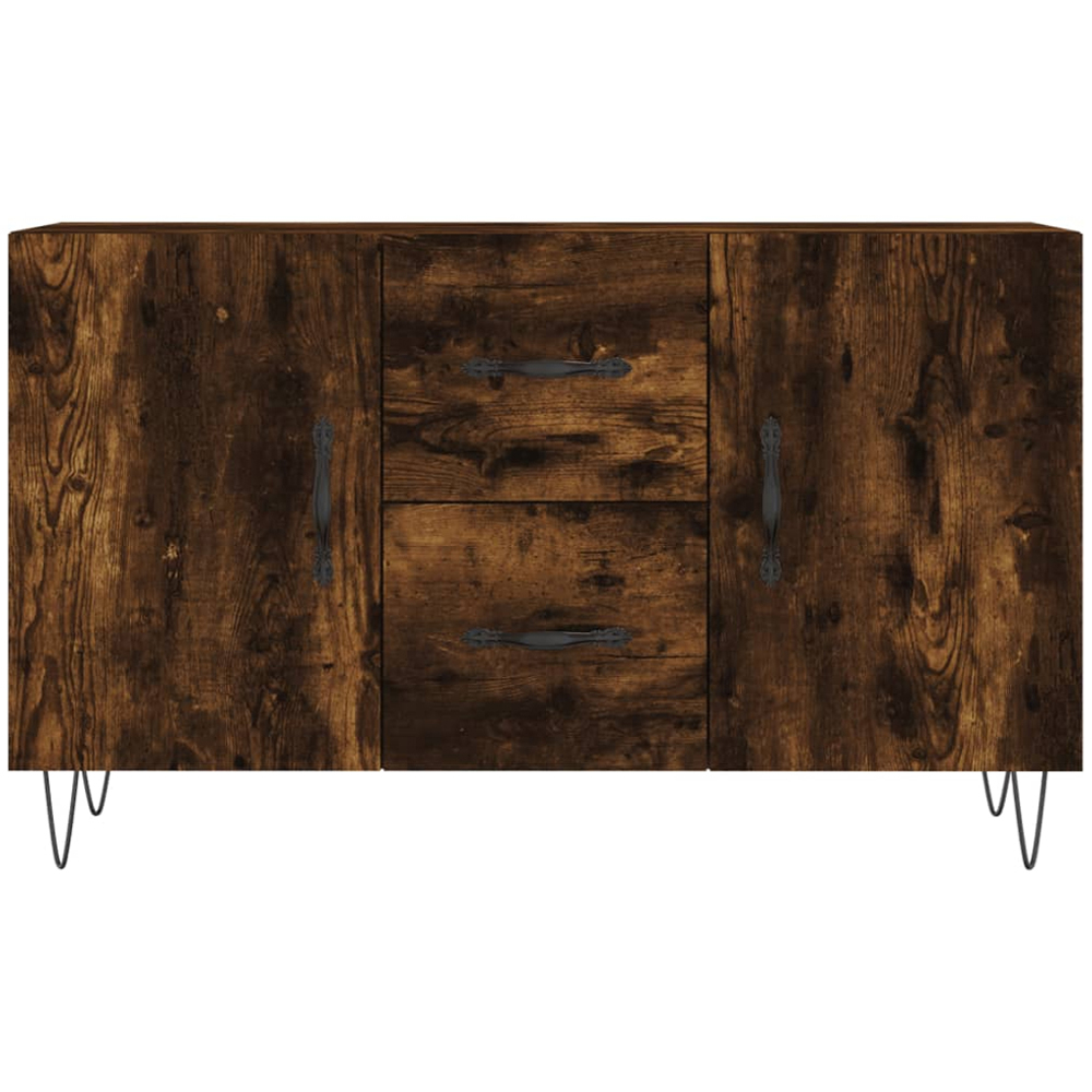 vidaXL 2 Door 2 Drawer Smoked Oak Wide Sideboard Image 6