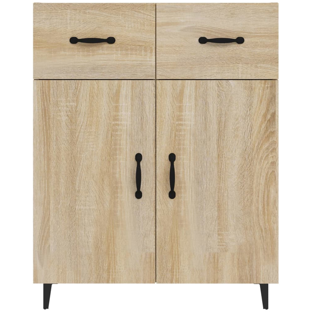 vidaXL 2 Door 2 Drawer Sonoma Oak Sideboard Image 4