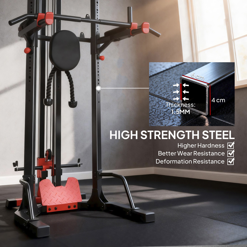 SPORTNOW Multi Function Power Tower Workout Station with Dip Station Image 9