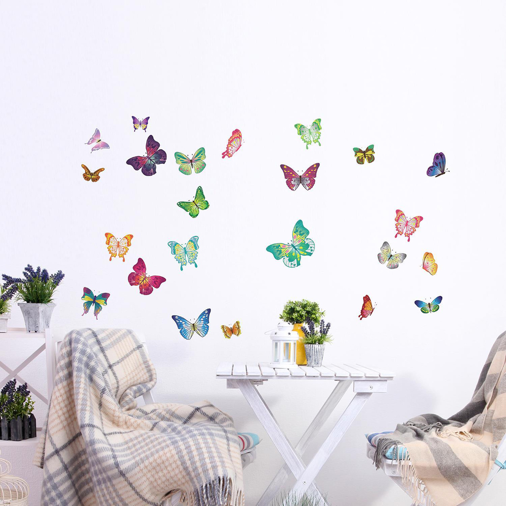 Walplus Kids Colourful Butterflies Self Adhesive Wall Stickers Image 4