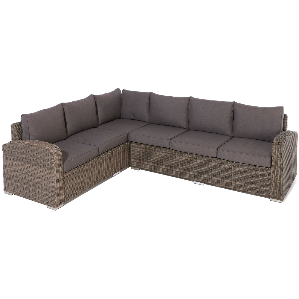 Rowlinson Thornbury 9 Seater Rattan Weave Corner Adjustable Sofa Dining Set Natural Image 4