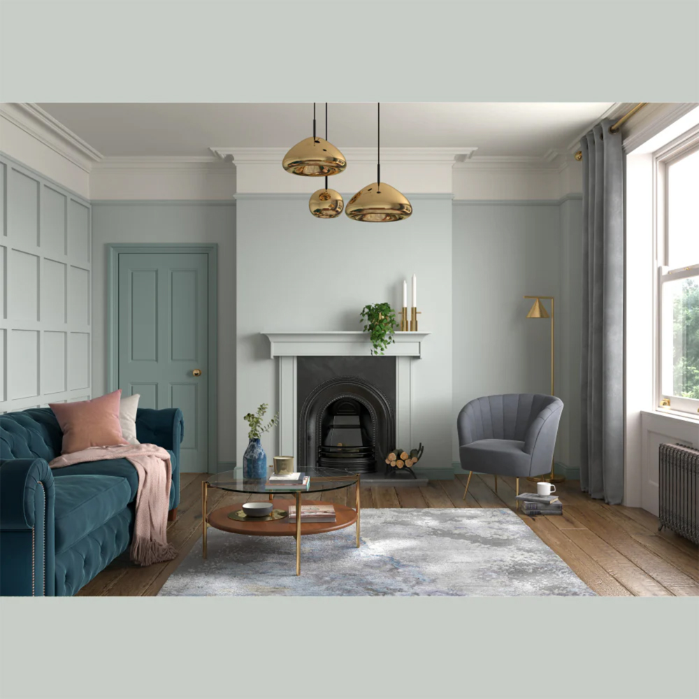 Dulux Heritage Walls and Ceilings Green Slate Velvet Matt Emulsion Paint 1L Image 4