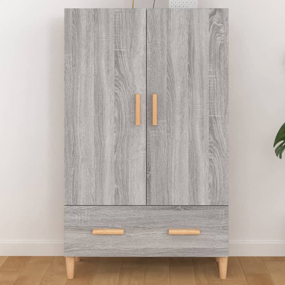 vidaXL 2 Door Single Drawer Grey Sonoma Highboard Image 1
