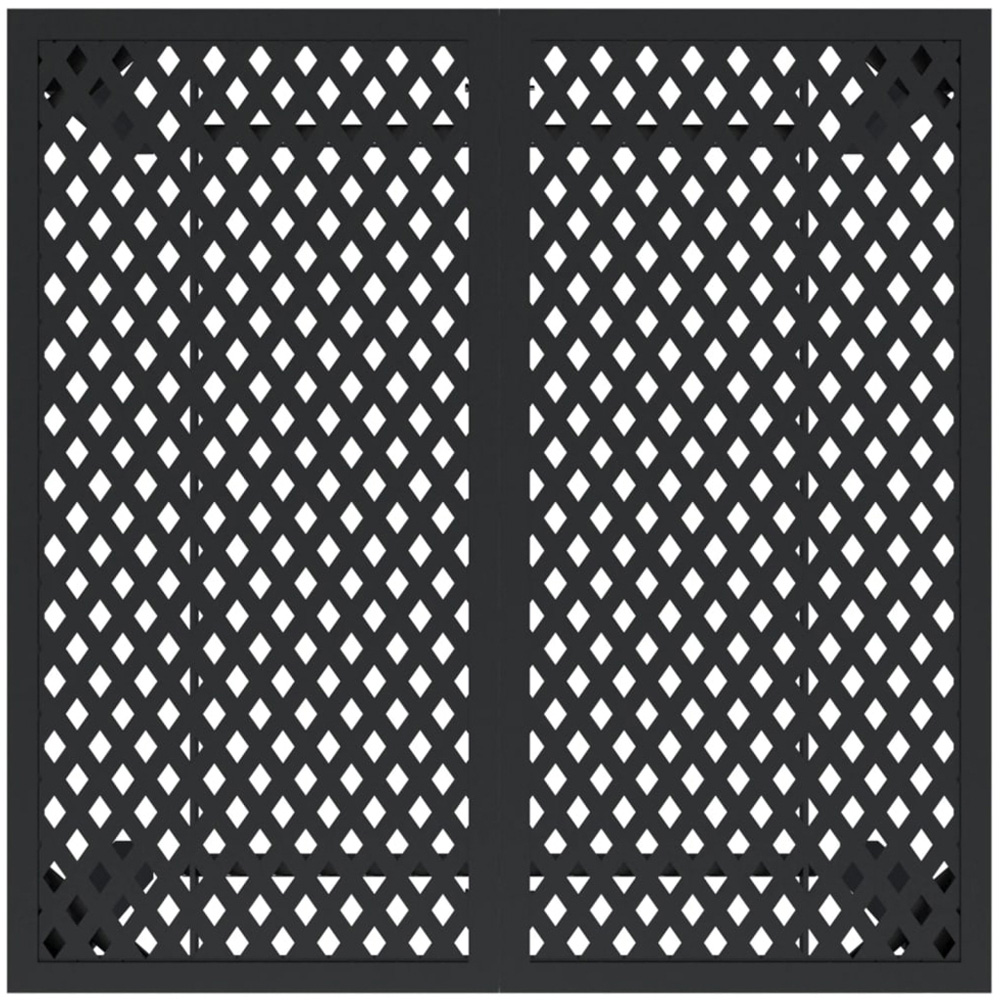 vidaXL 2 Seater Anthracite Powder Coated Steel Mesh Square Garden Table Image 5