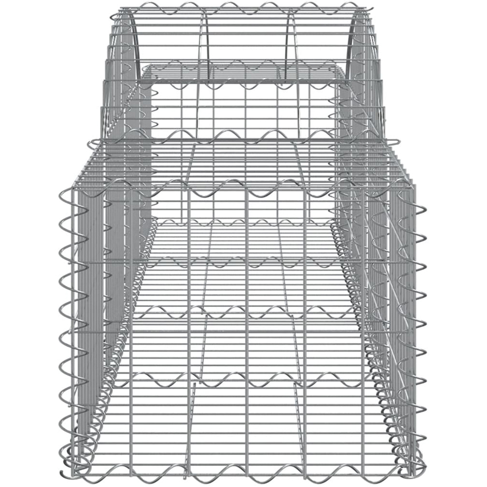 vidaXL Silver Galvanised Iron Arched Gabion Basket 200 x 50 x 40/60cm 20 Pack Image 3