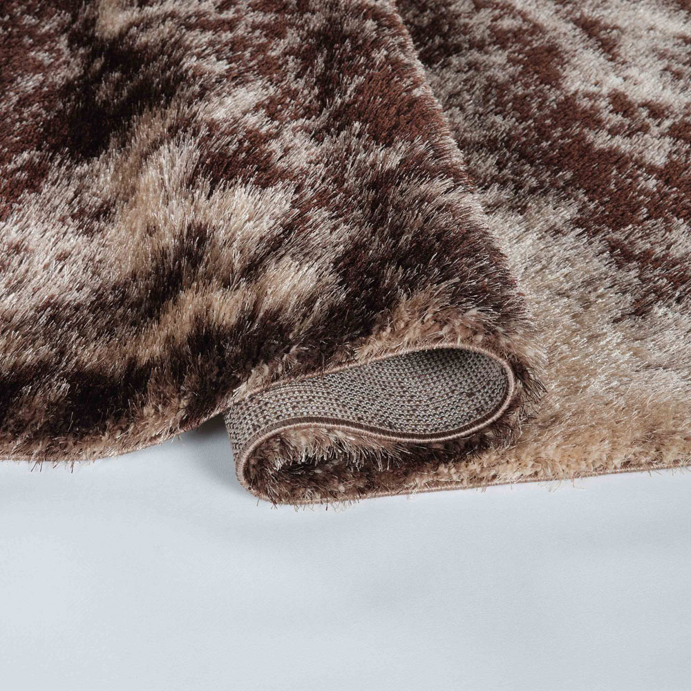 Desire Rug Modern Bronze Two Tone Shimmer Soft Shaggy Area Rug 200 x 290cm Image 3