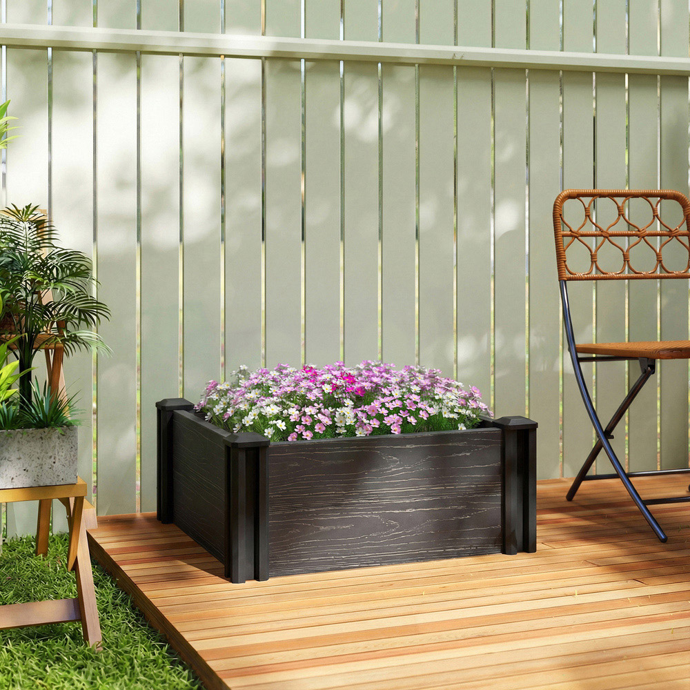 Outsunny Dark Grey Vinyl Raised Garden Bed Kit 30 x 60 x 60cm Image 6