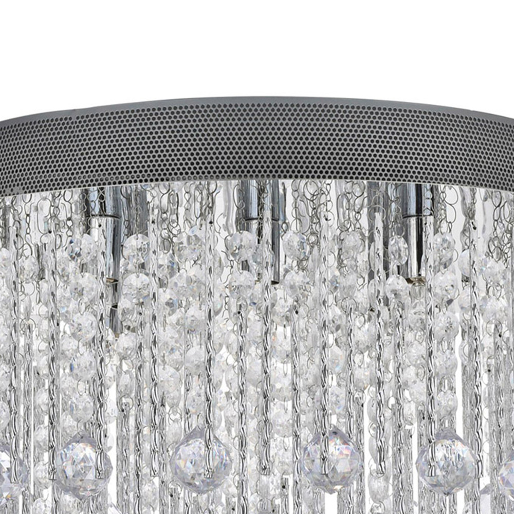 Silver Spiral Crystal 8 Light Chandelier Image 5