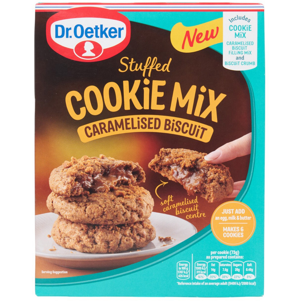 Dr. Oetker Caramelised Biscuit Stuffed Cookie Mix Image 2