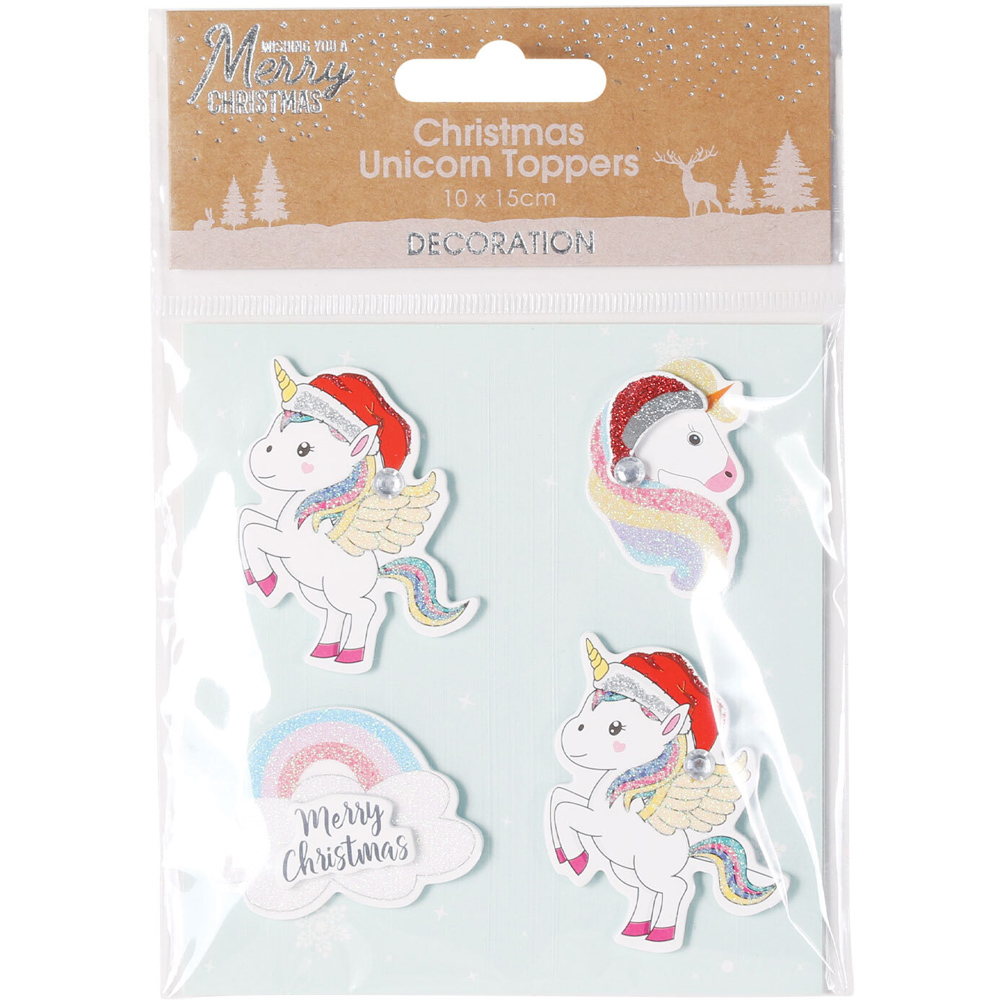 Christmas Unicorn Toppers Image