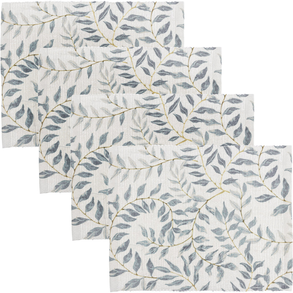 Evans Lichfield 4 Pack Green Vinea Placemat 46 x 36cm Image 1