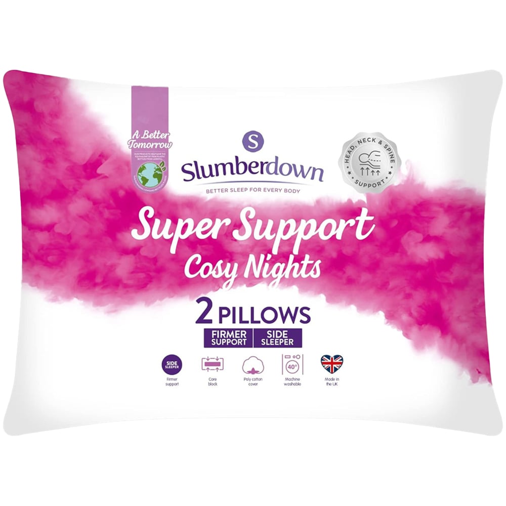 Slumberdown Cosy Nights Super Support Pillow 2 Pack Image 1
