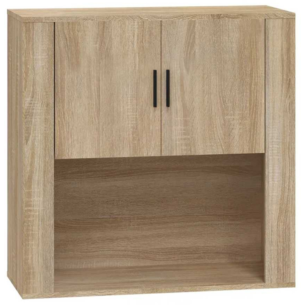 vidaXL 2 Door Single Shelf Sonoma Oak Wall Cabinet Image 2