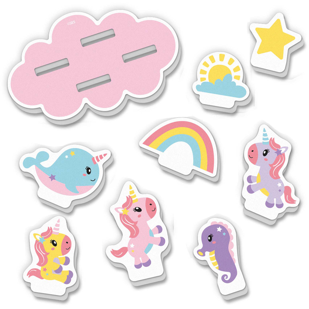SES Creative Tiny Talents Unicorn Bath Island Foam Figures Image 2