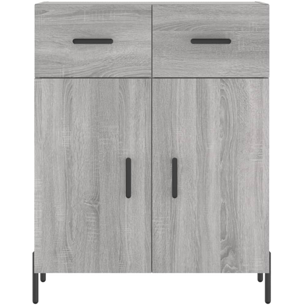 vidaXL 4 Door 2 Drawer Grey Sonoma Highboard Image 8