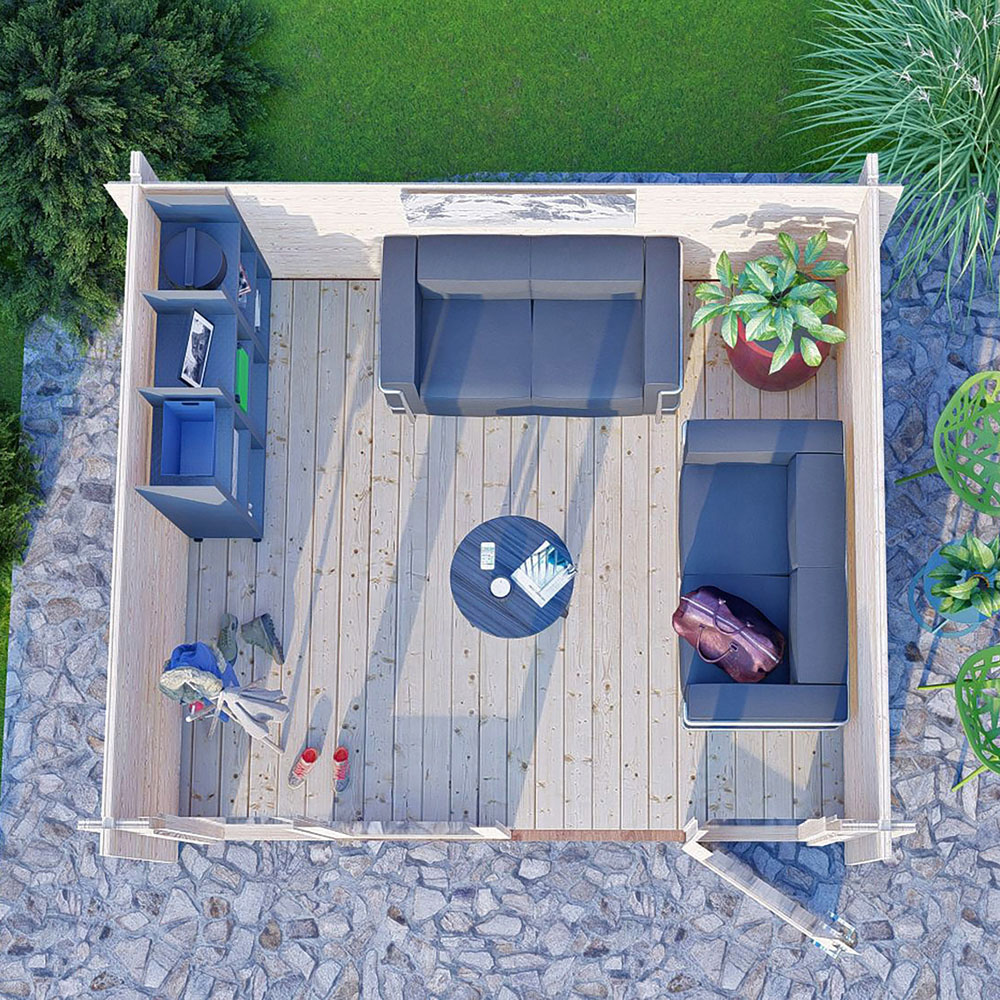 Shire Faversham 10 x 10ft Double Door Log Cabin Image 3