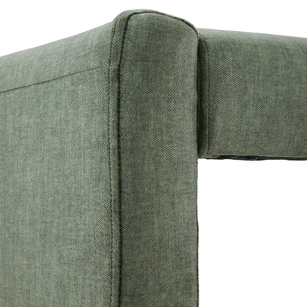 Living and Home 2 Seater Green Velvet Bench Image 3