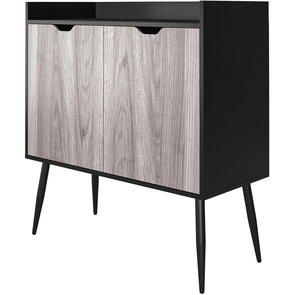Dorel Copley 2 Door 2 Shelf Black Oak Bar Cabinet Image 5