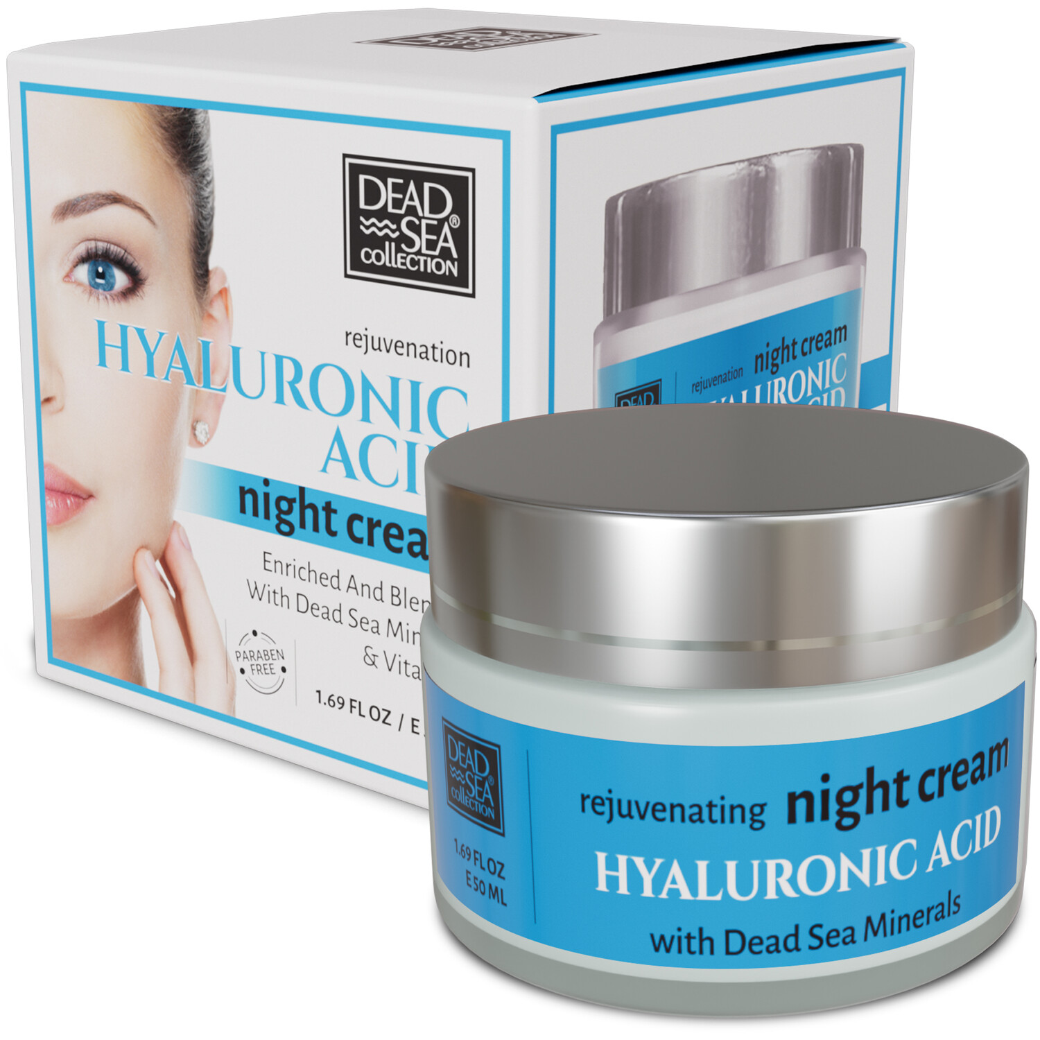 Dead Sea Collection Hyaluronic Acid Night Cream - White Image