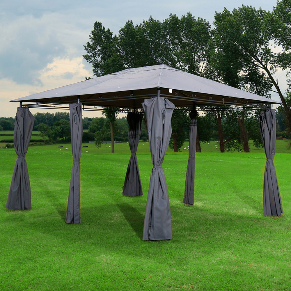 Charles Bentley 3 x 4m Grey Art Gazebo Image 1