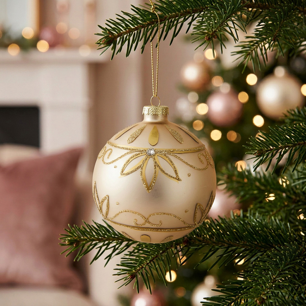 Champagne Embellished Bauble Image 2