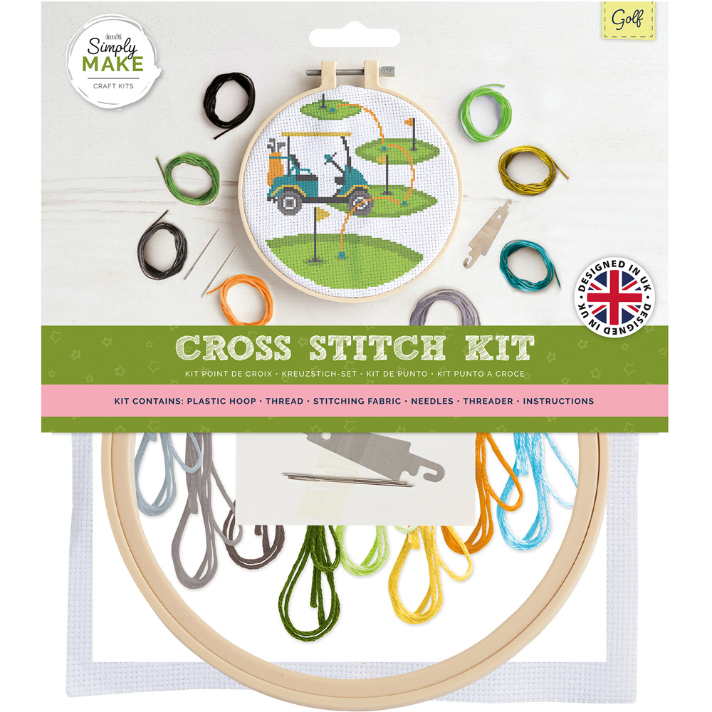 Simply Make Golf Cross Stitch Kit Image 1