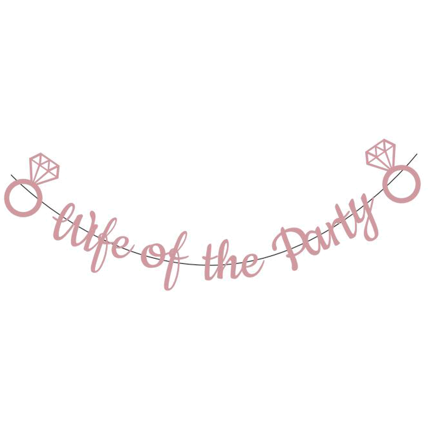 Wife of the Party Banner - Rose Gold Image