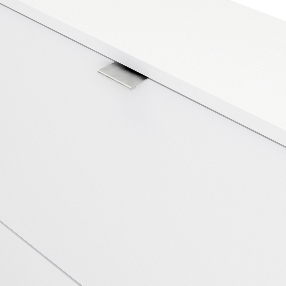 Florence Shoes 2 Flip Door Single Layer White Shoe Storage Cabinet Image 5