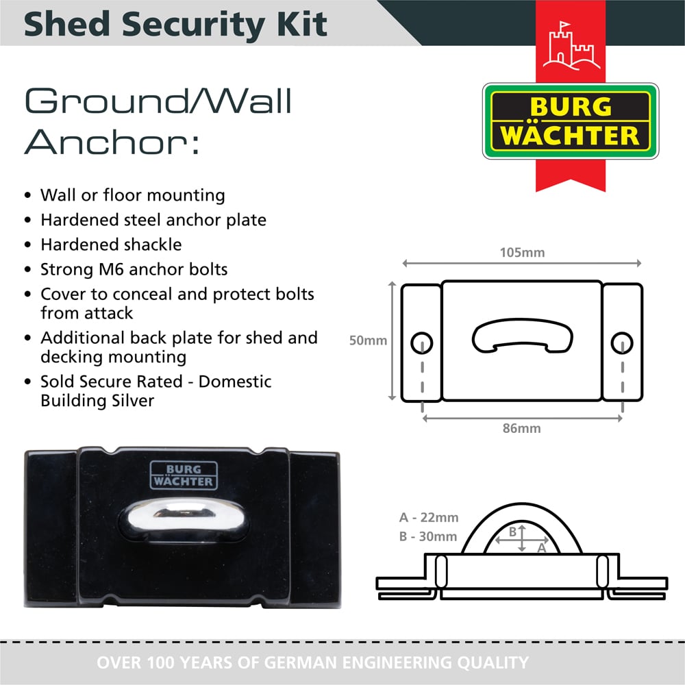 Burg-Wachter Standard Shed Security Kit Image 5