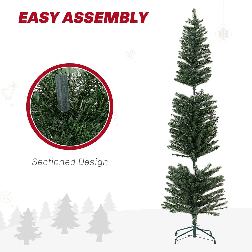 Everglow Pencil Artificial Christmas Tree with Branches 5ft Image 6