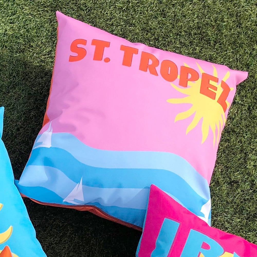Evans Lichfield Multicolour Tropez Outdoor Cushion Image 2