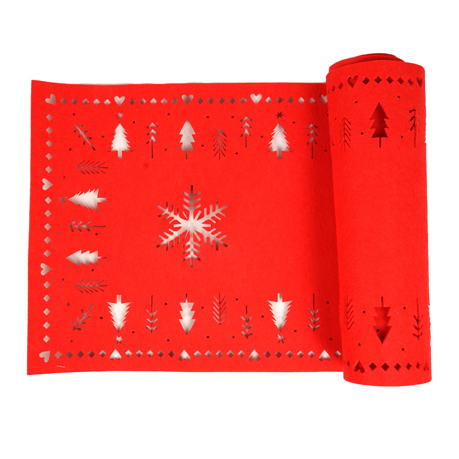 Scandi Table Runner - Red Image 4