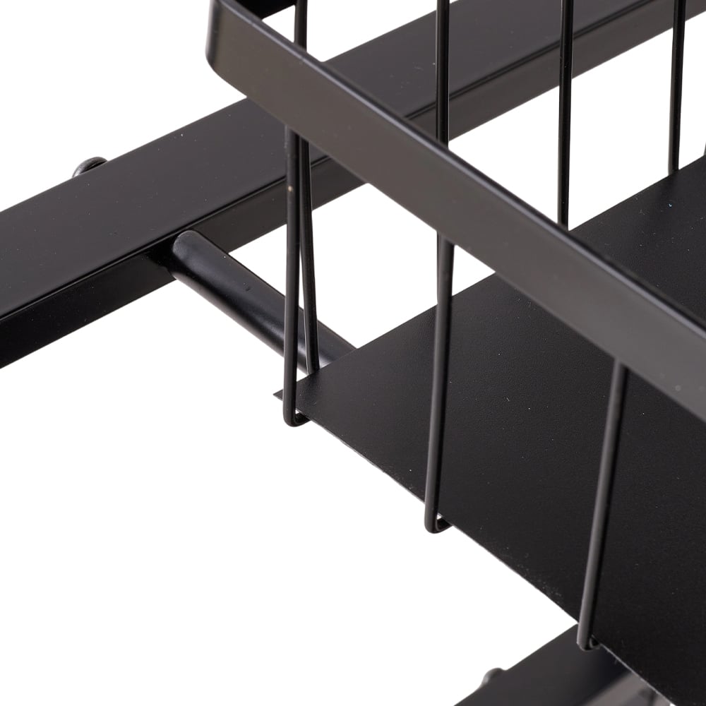 Living and Home 4-Tier Black Slim Kitchen Trolley Image 5