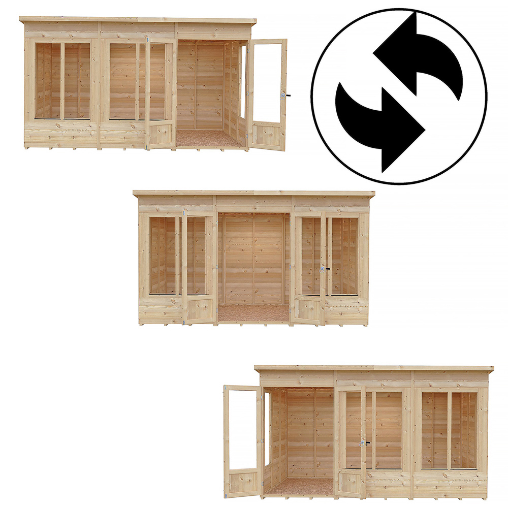 Shire GB Alora 12 x 6ft Pent Overlap Summerhouse Image 4