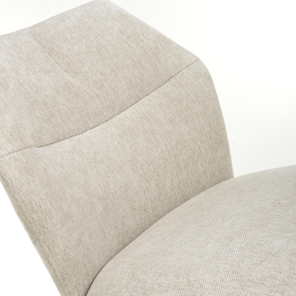 wilko Marlow Mink Ribbed Swivel Dining Chair Image 8