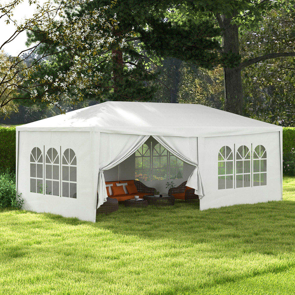 Outsunny 6 x 3m White Marquee Party Tent Image 1