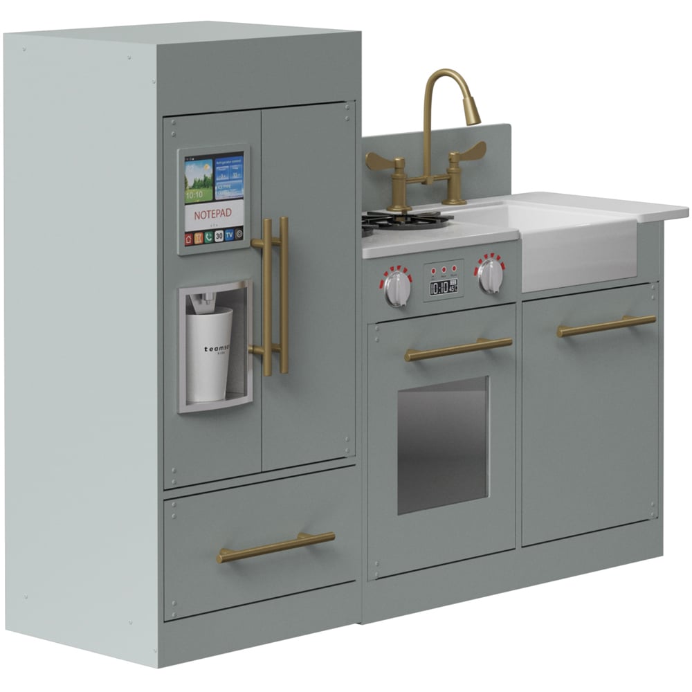 Teamson Kids Silver Grey and Gold Little Chef Charlotte Modern Play Kitchen Image 1