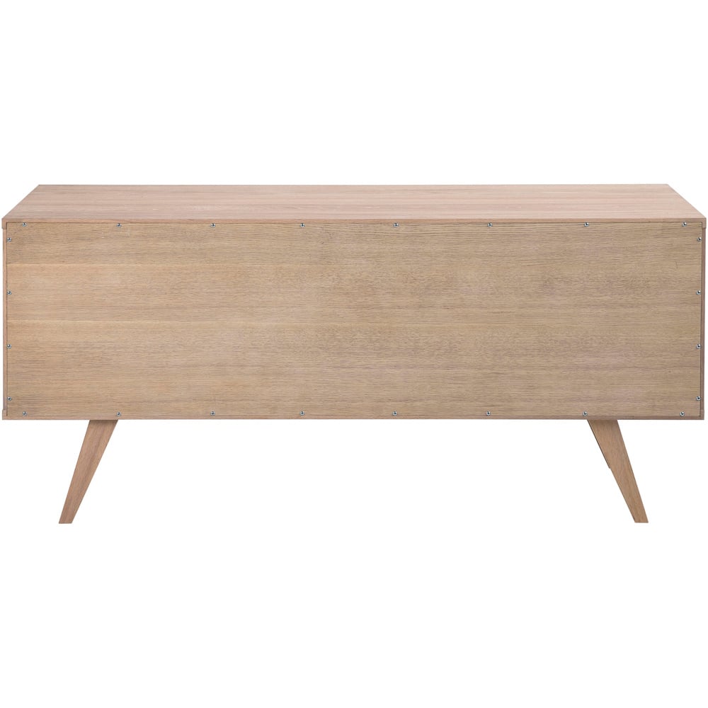 Florence A Line 4 Drawer Sliding Door White Oak Sideboard Image 4