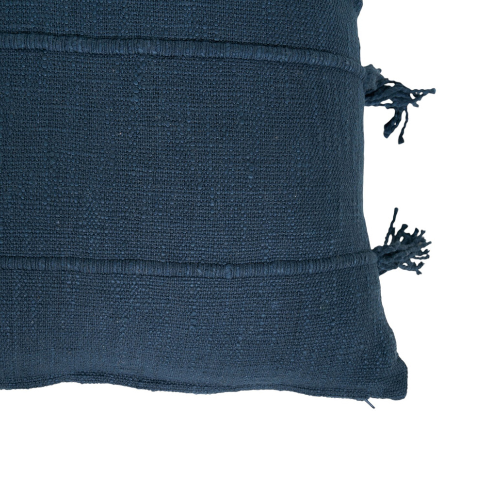 Eboni Tassel Cushion Navy Image 2