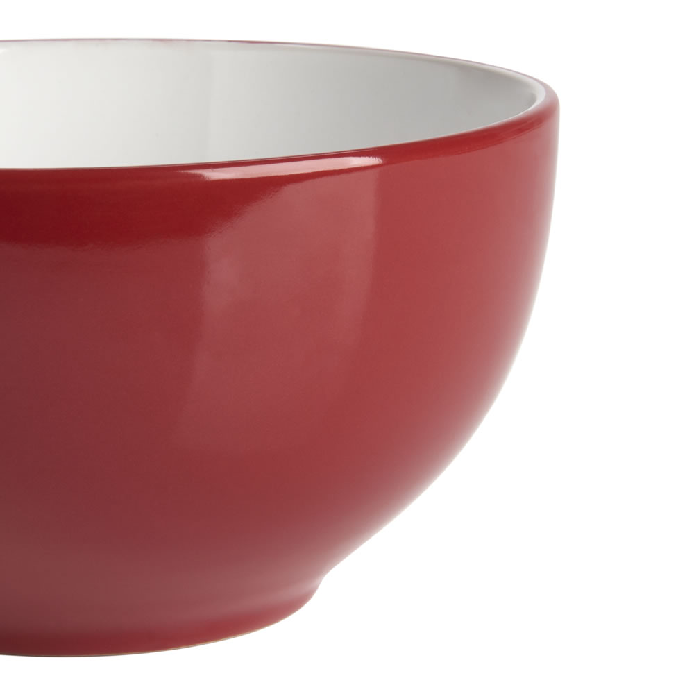 Wilko Colour Play Red and White Bowl Image 2