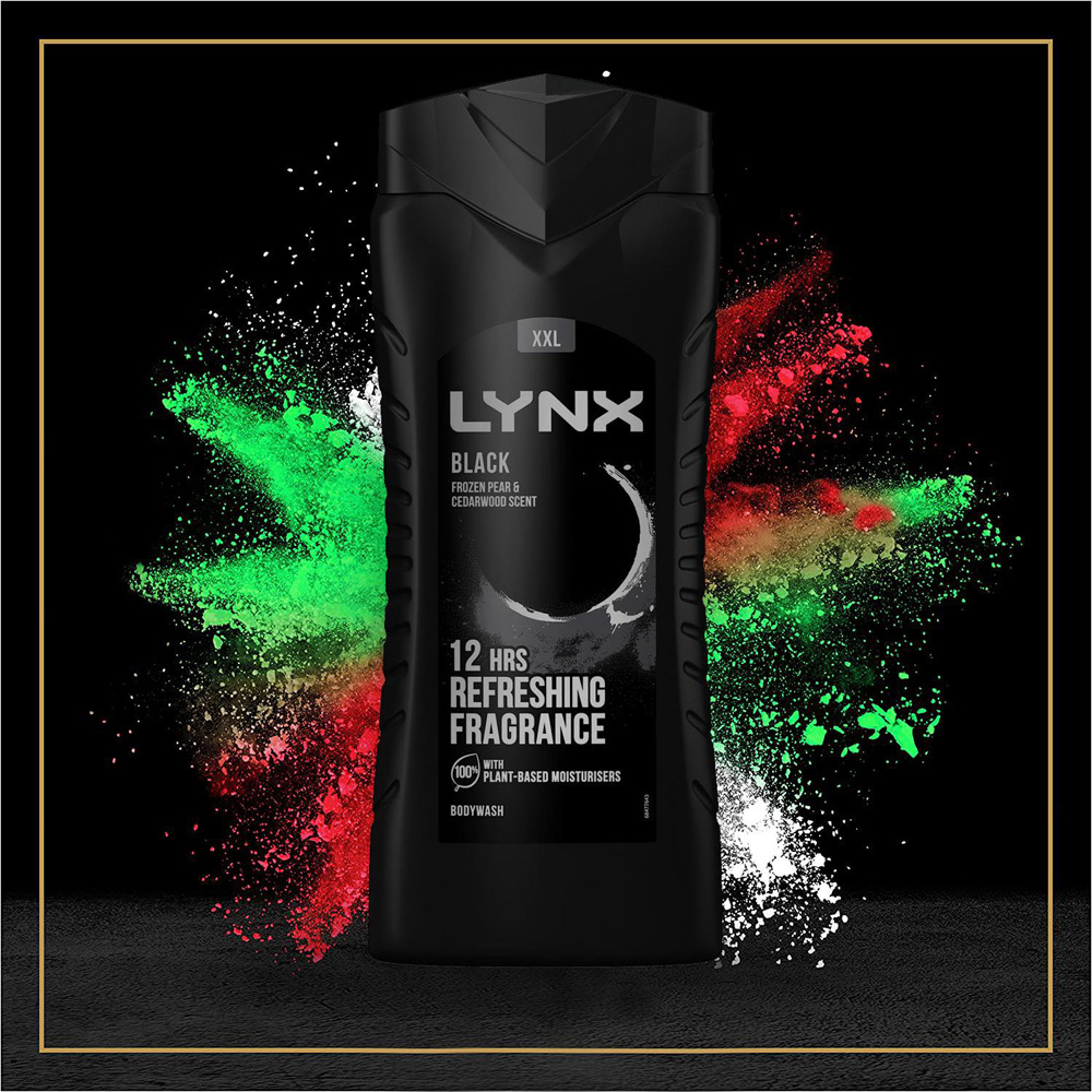 Lynx Black Frozen Pear and Cedarwood Shower Gel 500ml 6 Pack Image 5