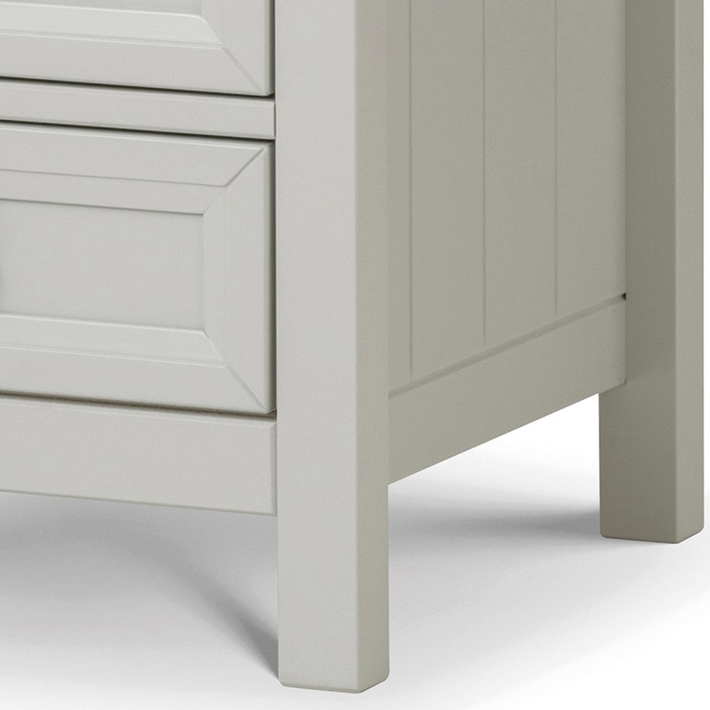 Julian Bowen Maine 3 Drawer Dove Grey Bedside Table Image 3