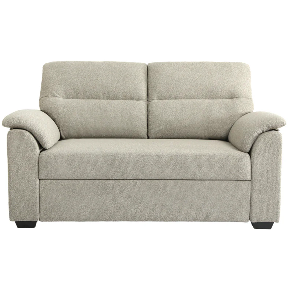 HGD Tivoli 2 Seater Oatmeal Woven Boucle Pull-Out Sofa Bed Image 2