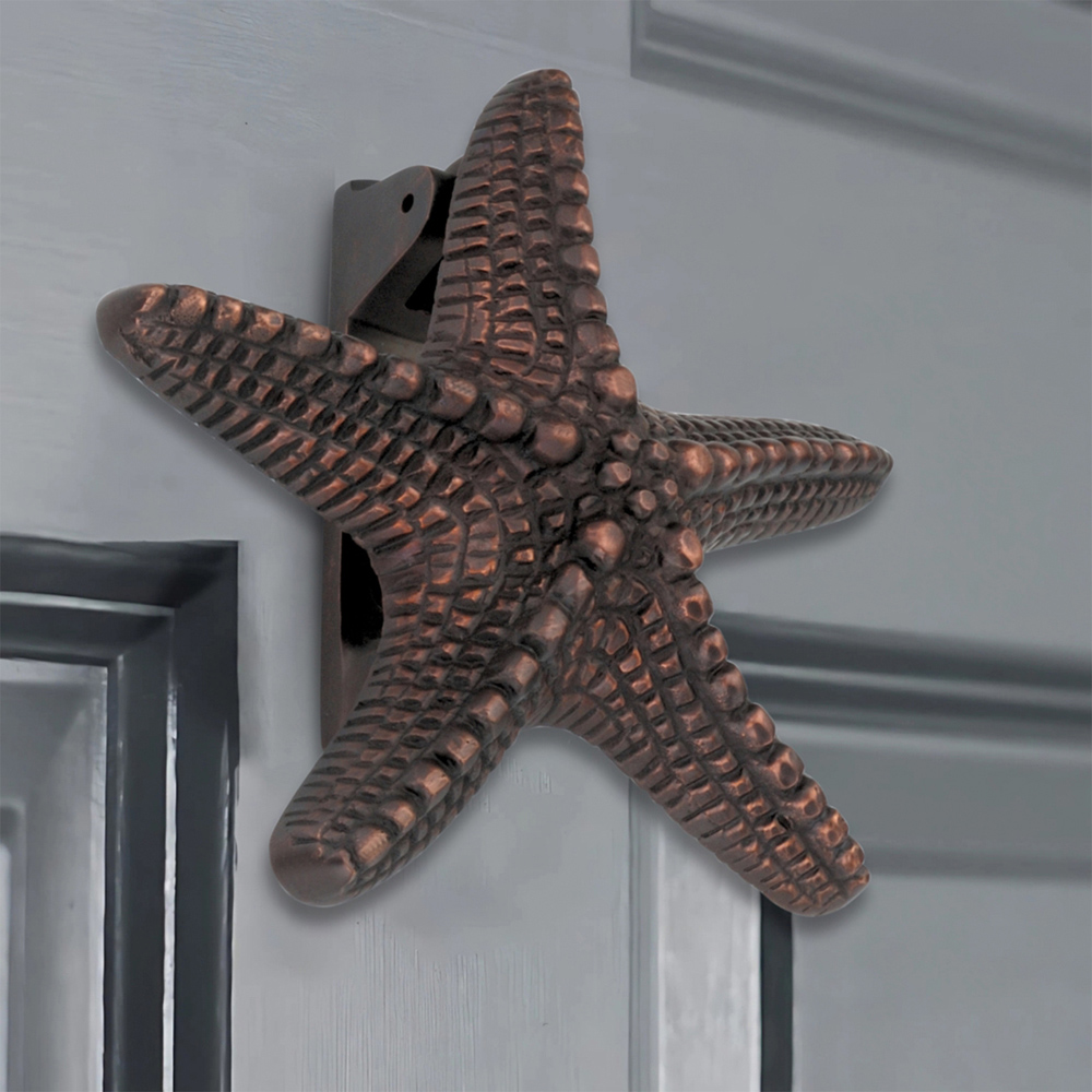 Spira Brass Aged Bronze Starfish Door Knocker Image 2