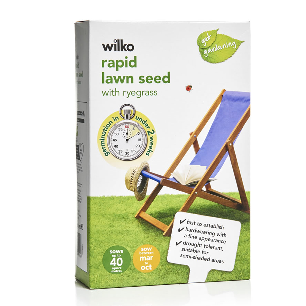 Wilko Rapid Lawn Seed with Ryegrass 1kg Image 1