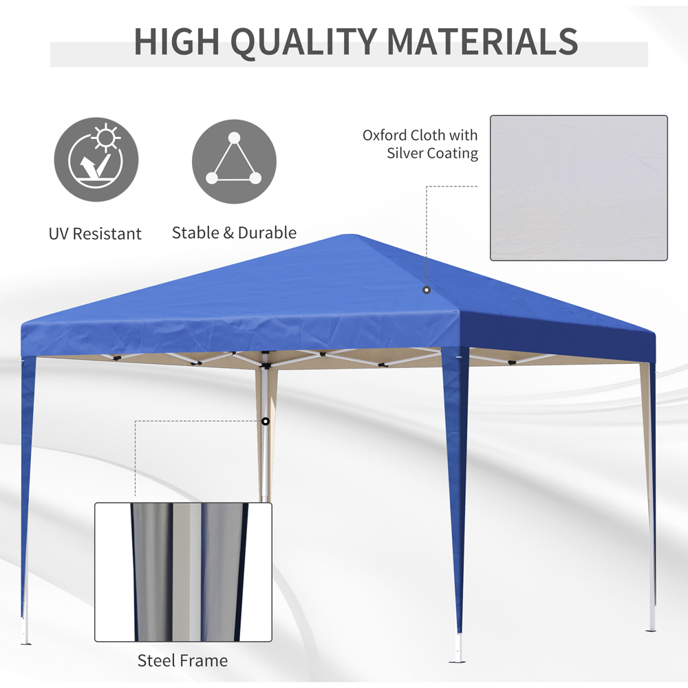 Outsunny 3 x 3m Blue Marquee Pop Up Gazebo Image 7