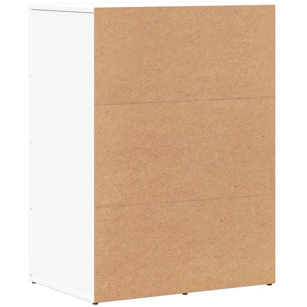 vidaXL Single Door 4 Drawer White Sideboard Image 6