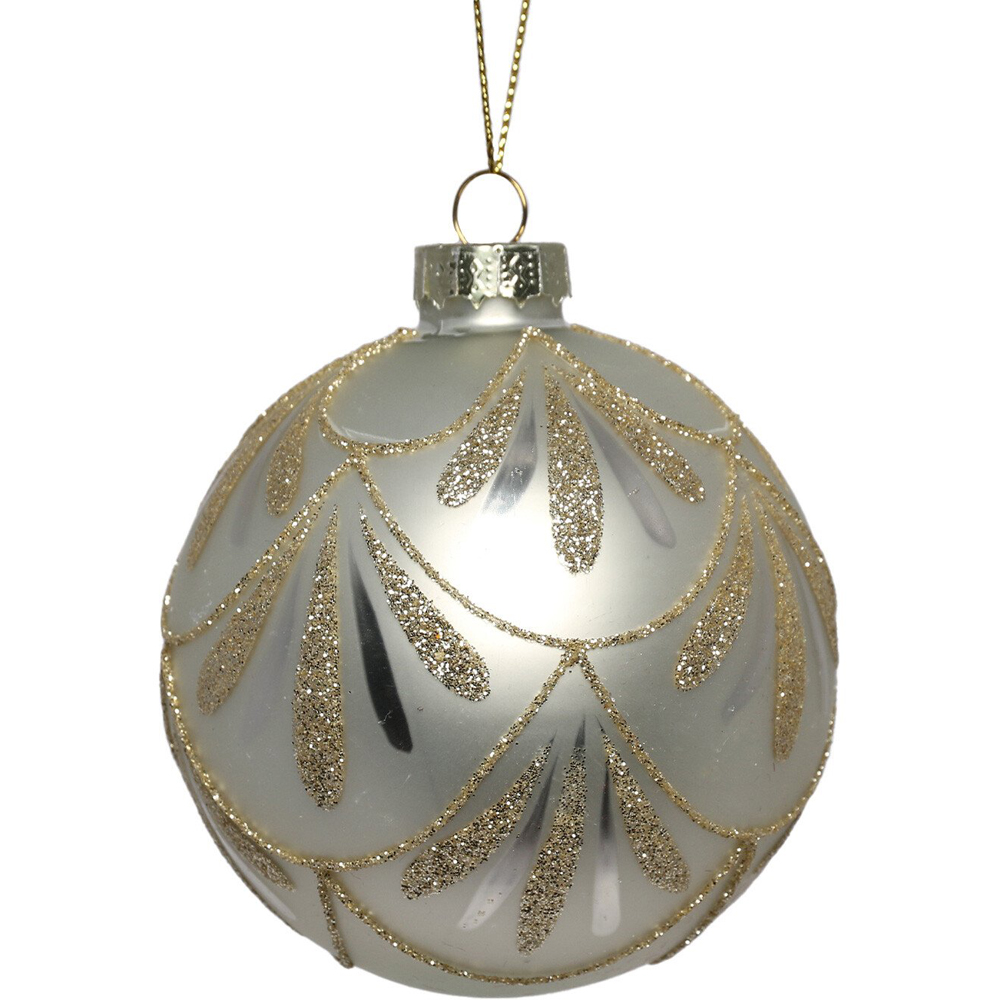 Single Grace & Glory Champagne Glitter Bauble in Assorted styles Image 2